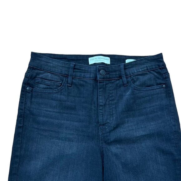 Social Standard by Sanctuary Women's Slim Straight Jean Black Size 8 - Picture 3 of 6